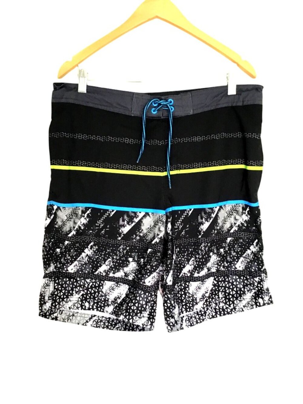 GEORGE- MENS DRAWSTRING ELASTIC WAIST BOARD SWIM SHORTS LINED SIZE LARGE